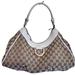 Gucci Bags | Gucci Abbey Gg Canvas And Leather Hobo D Ring Bag Tan White | Color: Tan/White | Size: 14.5" X 9.25" X 4"