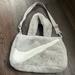 Nike Bags | Nike Faux Fur Grey Tote Crossbody Bag Sportswear Fuzzy Like New | Color: Gray/White | Size: Os