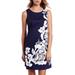 Lilly Pulitzer Dresses | Lilly Pulitzer Stephanie Shift Dress Navy Blue White Floral Lined Sz 4 | Color: Blue/White | Size: 4