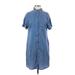 Walter Baker Casual Dress - Shirtdress: Blue Dresses - Women's Size Small