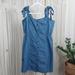 Madewell Dresses | Denim Tie-Strap Button-Front Sundress In Star Jacquard Size 10 | Color: Blue | Size: 10