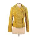 Etcetera Jacket: Short Yellow Print Jackets & Outerwear - Women's Size 4