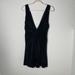 Free People Dresses | Free People Mini Twist & Shout Dress Plunging V-Neck Textured Pleating Size 4 | Color: Black | Size: 4