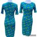 Lularoe Dresses | Nwt Lularoe Julia Dress Size Xs | Color: Blue/Yellow | Size: Xs