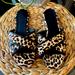 J. Crew Shoes | J Crew Cora Leopard Print Pony Hair Sandal Euc Size 8 | Color: Black/Brown | Size: 8