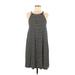 Old Navy Casual Dress - A-Line Scoop Neck Sleeveless: Black Stripes Dresses - Women's Size Medium Tall