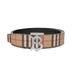 Burberry Accessories | $580 Burberry Tb 35 Beige Check Black Leather Reversible Logo Buckle Belt 95 38 | Color: Black/Brown | Size: 38