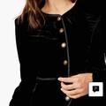 Free People Jackets & Coats | Nwt Free People Becky Stretch Velvet Jacket/Black/Small | Color: Black | Size: S