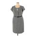 KSL Casual Dress - Mini Keyhole Short sleeves: Gray Dresses - Women's Size 18