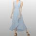J. Crew Dresses | J. Crew Dress Ruffle V-Neck Wrap Dress In Cotton Poplin Size 10 Nwot | Color: Blue/White | Size: 10