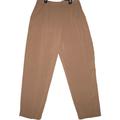 Madewell Pants & Jumpsuits | Madewell Tall Pleated Tapered-Leg Pants In Easygoing Crepe Brown Size 8t Nwt | Color: Brown | Size: 8
