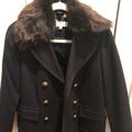 Tory Burch Jackets & Coats | Navy Tory Burch Peacoat With Fur Collar | Color: Blue | Size: 8