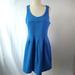 J. Crew Dresses | J Crew Sleeveless Pleated Mini Fit And Flare Dress Scoop Neck Blue Size 8 | Color: Blue | Size: 8