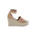 GB Gianni Bini Wedges: Espadrille Platform Casual Tan Print Shoes - Women's Size 12 - Open Toe