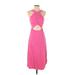 VICI Casual Dress - Midi Keyhole Sleeveless: Pink Dresses - Women's Size Small