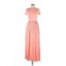 Reborn J Casual Dress - Maxi: Pink Dresses - Women's Size Large