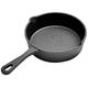 HUIHHAO Cast Iron Skillet Pan: Small Frying Pan Saucepan Steak Bacon Pan Cooking Griddle Pan Iron Kitchen Grill Cookware for Steak Fish Egg Omelette Black 14cm