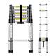 SUREKYA Telescoping Ladder for RV Roof Top Tent 8m/ 7m/ 6m/ 5m/ 4m/ 3m/ 2m/ 1m, Aluminum Extension Telescopic Ladders for Indoor Outdoor Use, Load 150kg (Size : 2.6m/8.5ft) wwyy