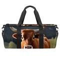 Travel Bag,Mens Gym Bag,Womens Gym Bag,Animal Cow Brown Cattle Animal,Sports Bag