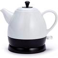 Kettles, Ceramic Electric Kettle Cordless Water Teapot, Teapot-Retro 1L Jug, 1350W Water Fast for Tea, Coffee, Soup, Oatmeal-Removable Base, Automatic Power Off,Boil Dry Protection/White hopeful