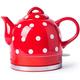 Kettles,Ceramic Kettle Cordless Water Teapot, Teapot-Retro 1L Jug, 1000W Water Fast for Tea, Coffee, Soup, Oatmeal-Removable Base, Automatic Power Off,Boil Dry Protection/Red hopeful