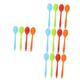 TOPBATHY 16 Pcs Silicone Mini Spoon Convenient Soup Spoon Handle Spoon Soup Mixing Spoon Silicone Serving Spoons Food Spoons Cook Supply Honey Spoons Kitchen Supplies Household