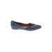 Zodiac Flats: Blue Solid Shoes - Women's Size 7 1/2 - Almond Toe