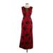 En Focus Studio Cocktail Dress: Red Damask Dresses - Women's Size 10