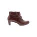 Naot Ankle Boots: Burgundy Solid Shoes - Women's Size 41 - Round Toe