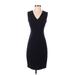 Elie Tahari Casual Dress - Sheath: Black Solid Dresses - Women's Size 0