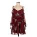 Bailey Blue Cocktail Dress - Popover: Burgundy Floral Dresses - Women's Size Medium