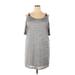 MICHAEL Michael Kors Casual Dress - Mini Cold Shoulder 3/4 sleeves: Gray Print Dresses - Women's Size 2X-Large