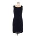 Liz Claiborne Casual Dress - Slip dress Crew Neck Sleeveless: Black Solid Dresses - Women's Size 6