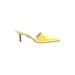 BCBGirls Mule/Clog: Yellow Print Shoes - Women's Size 6 Plus - Pointed Toe