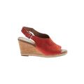 Franco Sarto Wedges: Red Shoes - Women's Size 8 1/2