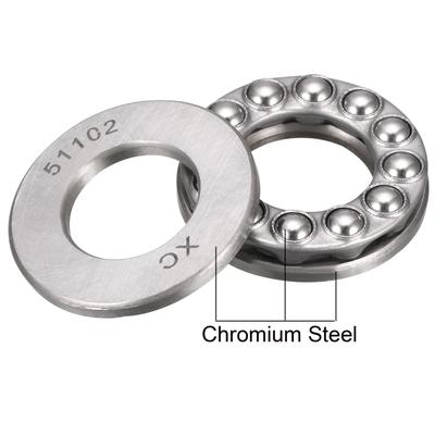 Thrust Ball Bearings Chrome Steel Single Direction Steel Cage 4pcs