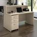 Bush Business Furniture Arrive 60W x 30D Manufactured Wood Reception Desk w/ Filing Cabinet Wood in Brown | 43.71 H x 59.45 W x 29.37 D in | Wayfair