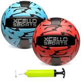 Excello Global Products Xcello Sports Volleyball Assorted Graphics w/ Pump, Pack of 2 in Green/Blue | 6.6 H x 7.8 W x 8.6 D in | Wayfair