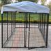 ChickenCoopOutlet New Modular Heavy Duty Dog Kennel Welded Steel Panel Pet Cover 4' W X 8' L X 4' H | 4' H x 4' W x 8' L | Wayfair WIPD_KN05