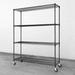 CAPHAUS Shelving Unit w/ Wheels Wire/Metal/Steel in Black | 76 H x 60 W x 18 D in | Wayfair RWW-CH60184HDW-BK