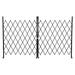 Yesurprise 61" H x 122" W Metal Fencing w/ 2 Panels Included Metal in Black | 61 H x 122 W in | Wayfair PHO_12FG1KLN-PY