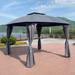 Soy Chash 10 Ft. W x 10 Ft. D Steel Patio Gazebo Metal/Steel/Soft-top in Gray | 106.3 H x 118.1 W x 118.1 D in | Wayfair CXG-B2B-00942