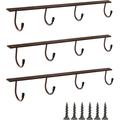 Rubbermaid Mug Hanger Under Cabinet 3 Pcs Iron Mug Rack Wall Mounted Coffee Cup Hanging Rack Mug Storage Organizer For Kitchen Dining Bar Bronze | Wayfair