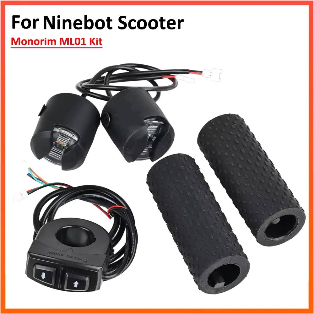 Monorim ML01 Kit Halterung Griff Bar Für Xiaomi M365 PRO Für Ninebot Elektrische Roller 22mm Links und Rechts blinker Lichter Image
