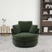 Barrel Chair - Rosdorf Park Chemaia 41.8" Wide Polyester Swivel Barrel Chair Polyester in Green | 33.05 H x 41.8 W x 41.05 D in | Wayfair