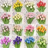 3/5/10PCS tulipani fiori artificiali Real Touch fiori Bouquet di tulipani Decor fiori di tulipani