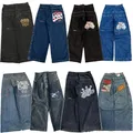 Harajuku JNCO Y2K Jeans larghi uomo vintage Goth ricamato jeans di alta qualità Hip Hop streetwear