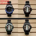Pièces de bracelet de montre pour hommes boîtier noir bracelet de montres pour Seiko NH34 NH35