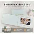 Livre vidéo relié en lin de luxe carte de voeux vidéo album vidéo jusqu'à 3 heures écran IPS 4G