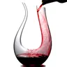 Carafe à vin en forme de U carafe à vin aérateur de vin carafes en verre de cristal sans plomb
